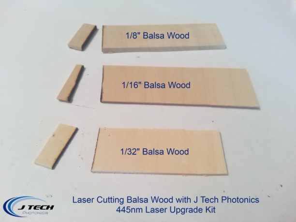 Laser Cutting Balsa Wood with J Tech Photonics 445nm Laser Upgrade Kit small