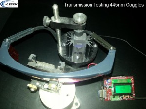 Transmission Testing 445nm Goggles