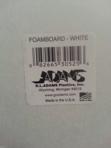 Dollar Tree White Foam Board