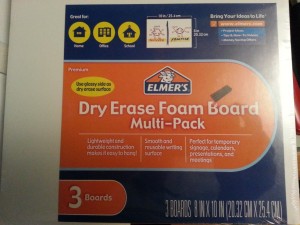 Walmat Elmers Dry Erase Foam