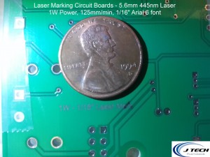 1W 5_6mm 445nm Laser Marking Circuit Boards Penny