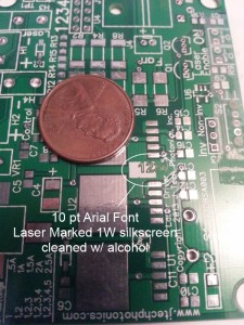 Circuit Board Silkscreen marking 1W c