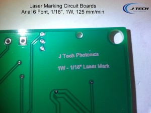Laser Marking Circuit Boards Close Up
