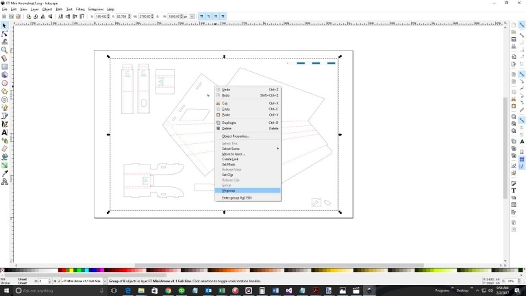inkscape laser cutting imported image