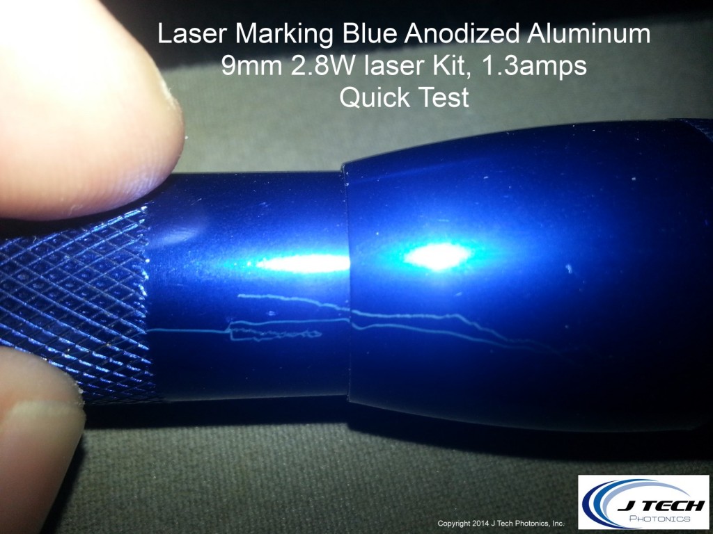 Blue Anodized Aluminum 445nm laser kit quick test