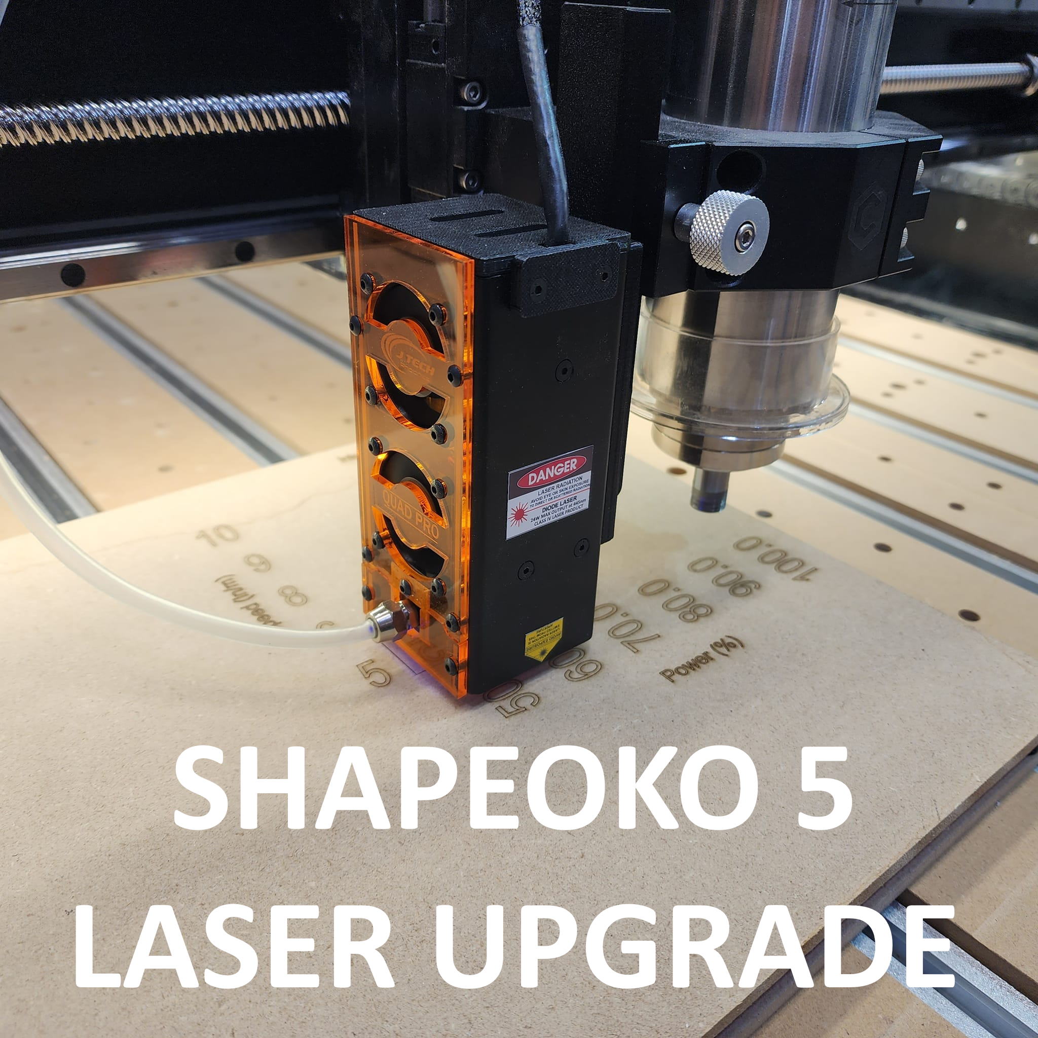 Shapeoko5 Laser Upgrade by J Tech Photonics