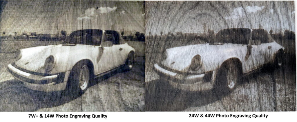 Difference in photo engraving clarity